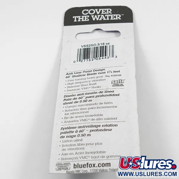 Blue Fox Vibrax Shallow Cuiller, Arc-en-ciel, 6g, Peu Profond, #2411