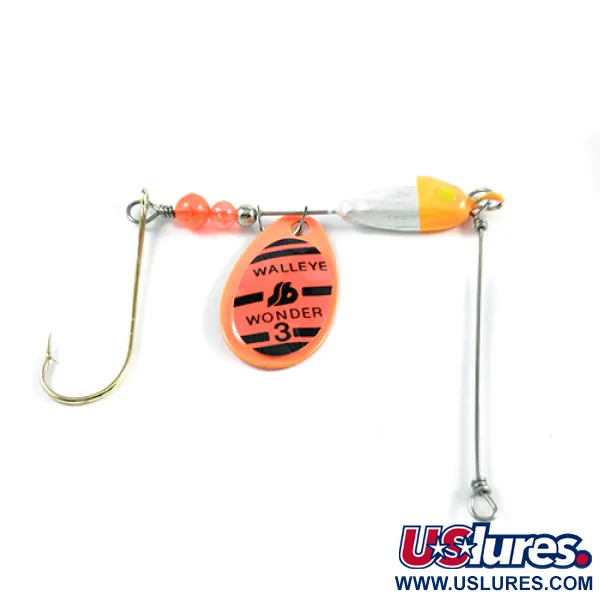 South Bend Walleye Wonder 3 Cuillère, Orange Fluorescent, 13g, #2431