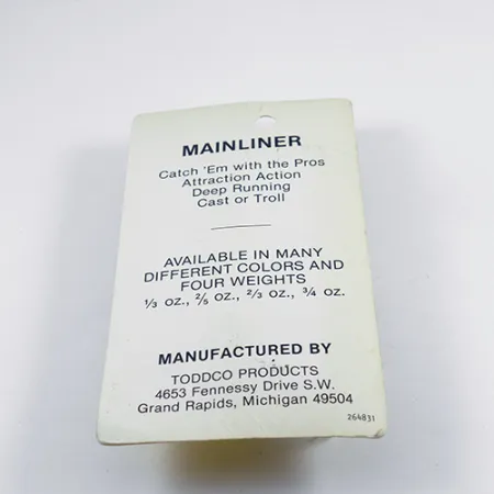 TODDCO Main liner Cuillère, Blanc / Nickel, 11g, 3x Strong Hook, #2439