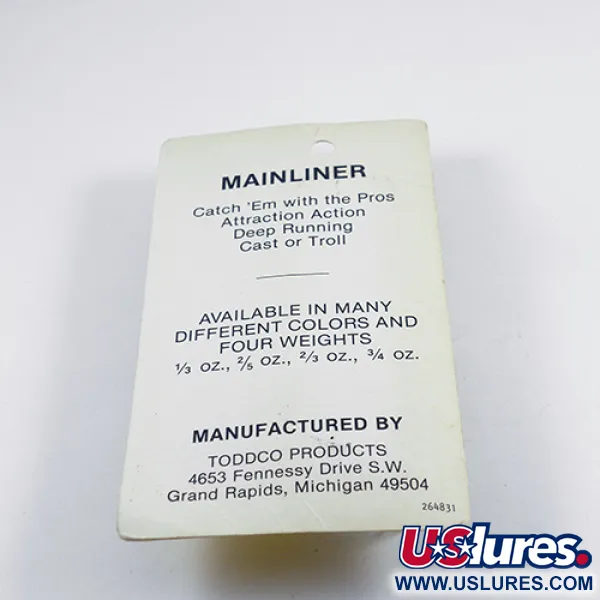 TODDCO Main liner Cuillère, Blanc / Nickel, 11g, 3x Strong Hook, #2439