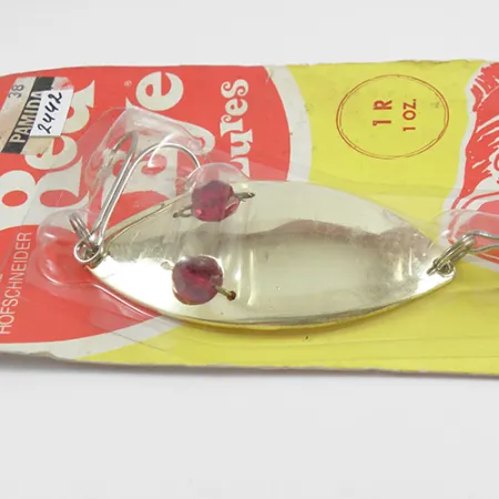 Hofschneider Red Eye Wiggler Cuillère, Or, 28g, Yeux rouges, #2442