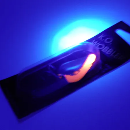 Acme K.O. Wobbler UV Cuillère, Nickel/UV Orange, 14g, Réactif UV, #2446