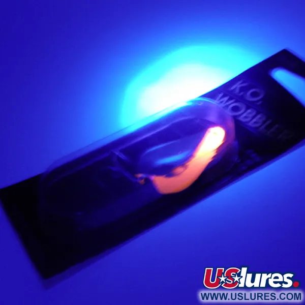 Acme K.O. Wobbler UV Cuillère, Nickel/UV Orange, 14g, Réactif UV, #2446