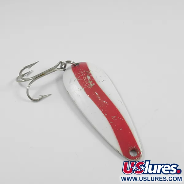 Len Thompson #2 Cuillère, Rouge/Blanc/Laiton, 28g, Laiton, #2460