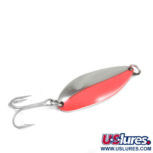 Luhr Jensen Lil' Kroc (Stubby) Cuillère, Nickel/Rouge, 21g, #2542