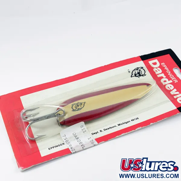 Eppinger Dardevle Cuillère, Rouge / Nickel / Ivoire, 28g, #2557