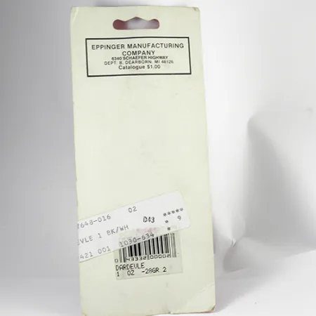 Eppinger Dardevle Cuillère, Noir/Ivoire, 28g, Modèle Vintage, #2558