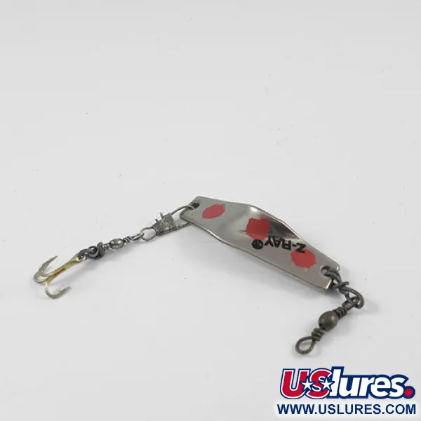 Z-RAY Lures Z-Ray Cuillère, Nickel / Rouge, 4.5g, Design Classique, #2562