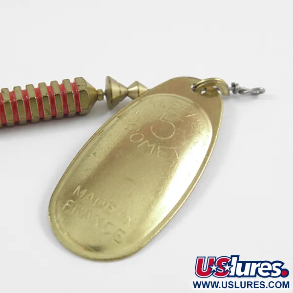 Mepps Comet 5 Dressed Cuiller, Or/Rouge, 13g, Hameçon amovible, #2566