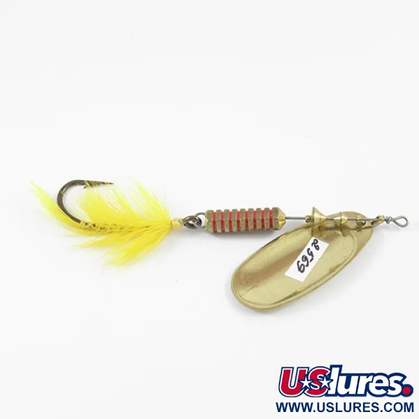 Mepps Comet 5 Dressed Cuiller, Laiton / Jaune, 13g, Crochet amovible, #2569