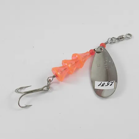 Gibbs Cuiller Tournante, Nickel, 7g, Perles Cannelées, #2571