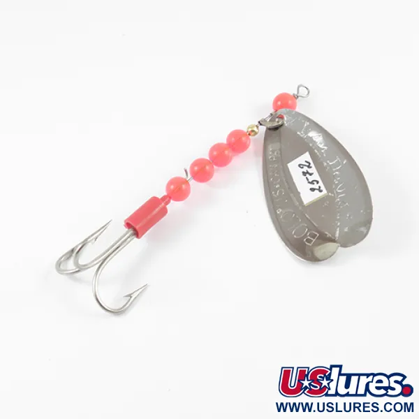 Cuillère Luhr Jensen Les Davis Bolo, Nickel / Rouge, 9g, #2572