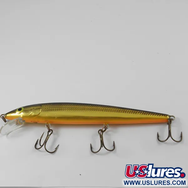 Rapala Original Floater Poisson Nageur, Gold, 18g, Balsa, #2574