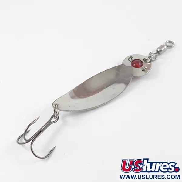 Gibbs One Eye Wiggler Cuillère, Nickel/Œil rouge, 16g, Perle verre, #2586