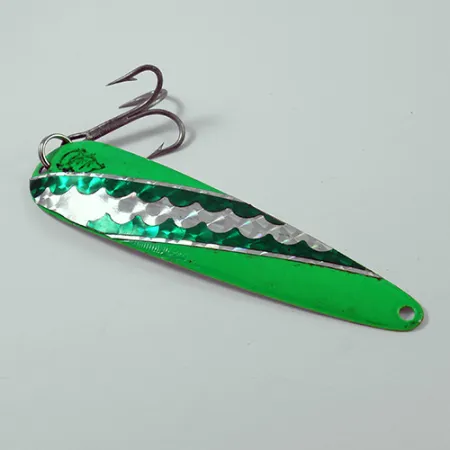 Cuillère Eppinger Dardevle King Flutter Devle 3200, Vert/Blanc, 14g, #2648