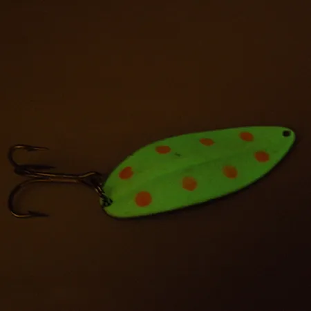 TODDCO Main liner Glow Cuillère, Glow White/Red/Nickel, 21g, #2662