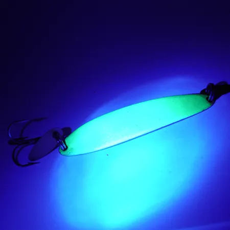 Bay de Noc Swedish pimple UV Cuillère, Nickel/Chartreuse UV, 21g, #2706