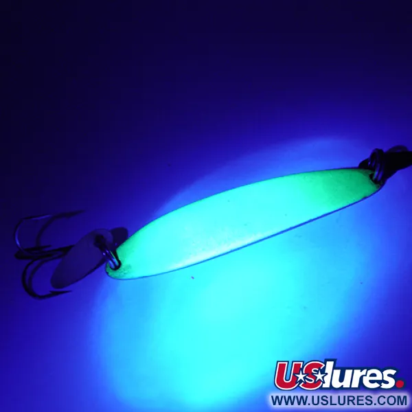 Bay de Noc Swedish pimple UV Cuillère, Nickel/Chartreuse UV, 21g, #2706