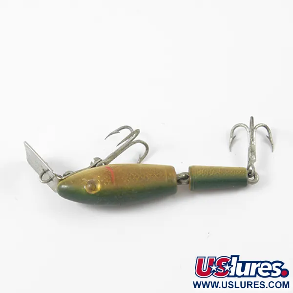 MirrOlure Bass-master Articulé, Jaune/Vert, 2g, Bavette Métal, #2767