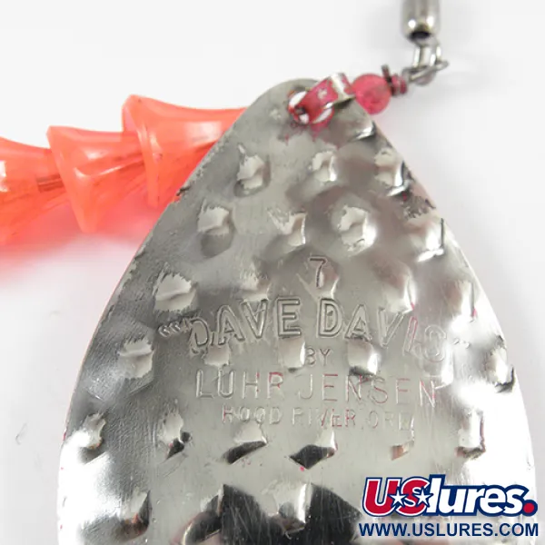 Luhr Jensen Dave Davis Cuillère traîne, Rose/Nickel, 17g, Martelé, #2776