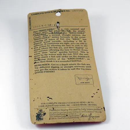 Luhr Jensen Krocodile Die #3 Glow Cuillère, Blanc/Bleu, 14g, #2803