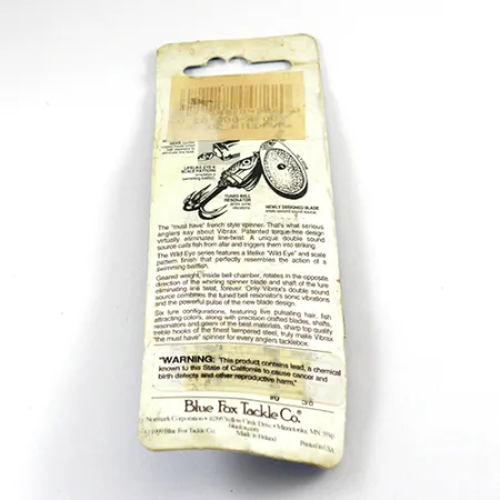 Blue Fox Vibrax Wild Eye Cuillère, Or, 4g, Wild Eye, #2810