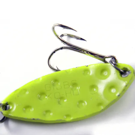 Gibbs KOHO Cuiller, Chartreuse, 14g, Finition martelée, #2813