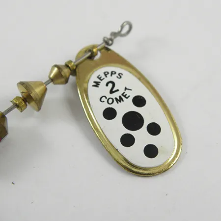 Mepps Comet 2 Dressed Cuiller, Laiton / Blanc, 4,5g, #2818