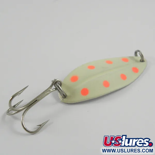 TODDCO Main liner Glow Cuillère, Blanc/Rouge/Nickel, 12,5g, #2839