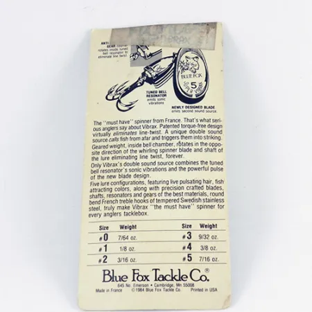 Blue Fox Super Vibrax 3 Cuiller, Argent, 8g, Anti-vrillage, #2848