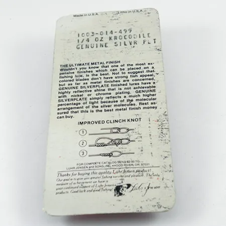 Luhr Jensen Krocodile Die #3 Cuillère, Nickel, 7g, Profil profilé, #2881