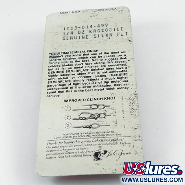 Luhr Jensen Krocodile Die #3 Cuillère, Nickel, 7g, Profil profilé, #2881