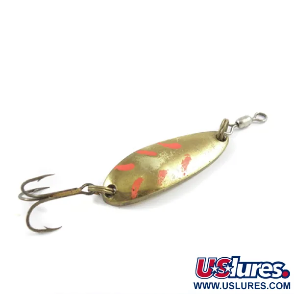 Luhr Jensen Krocodile Cuillère, Laiton, 9g, Accents rouges, #2899