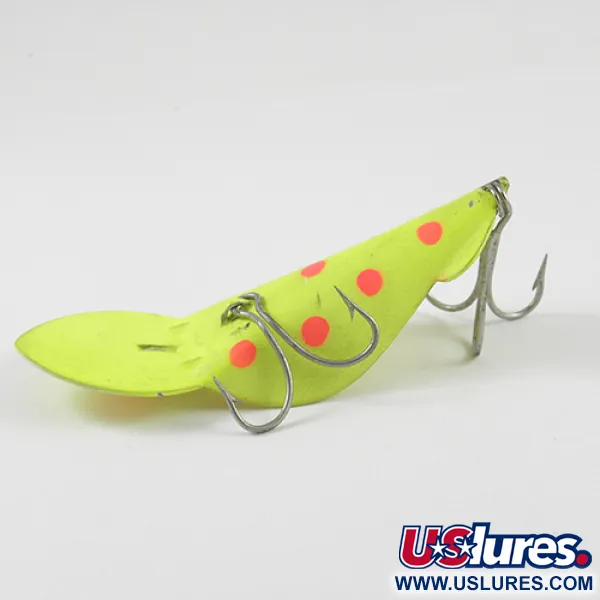 Buck Perry Spoonplug Cuillère, Jaune Fluorescent/Rouge, 14g, #2900