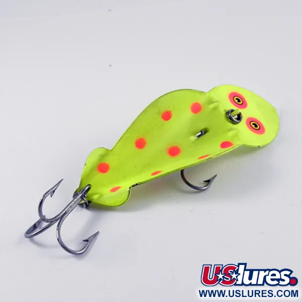 Buck Perry Spoonplug Cuillère, Jaune Fluorescent/Rouge, 14g, #2900