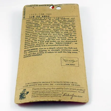 Luhr Jensen Krocodile Die #3 Cuillère, Blanc/Rouge Glow, 17,7g, #2936