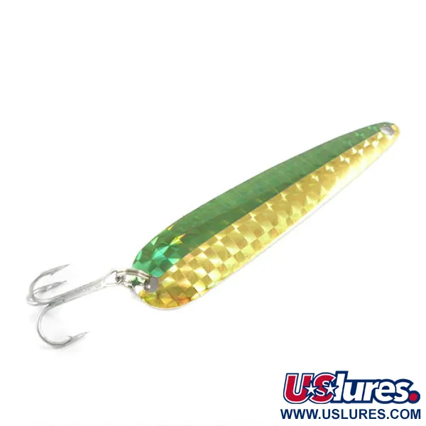 Dardevle Flutter-Chuck Cuillère Traîne, Nickel/Jaune/Vert, 8g, #2942