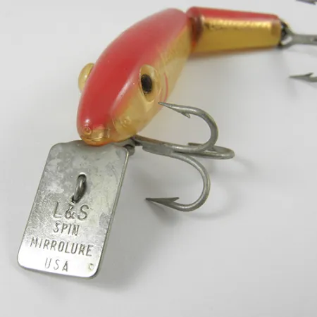 L&S Spin MirrOlure Leurre Articulé, Or/Rouge, 4g, Vintage, #2950