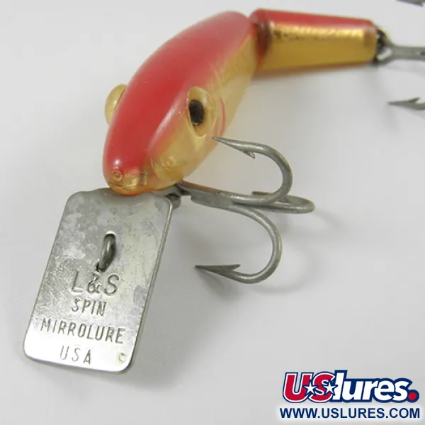 L&S Spin MirrOlure Leurre Articulé, Or/Rouge, 4g, Vintage, #2950