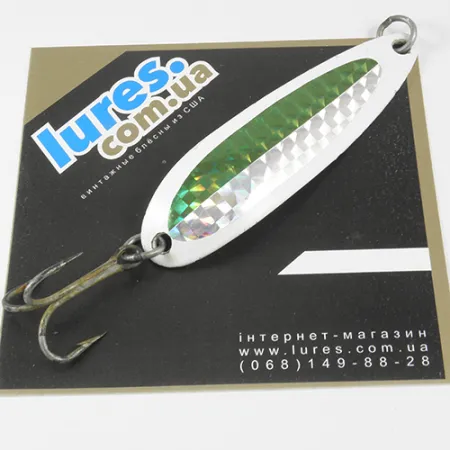Luhr Jensen Krocodile Die #5 Cuiller, Blanc/Vert/Jaune, 23g, #2955