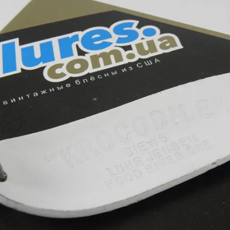 Luhr Jensen Krocodile Die #5 Cuiller, Blanc/Vert/Jaune, 23g, #2955