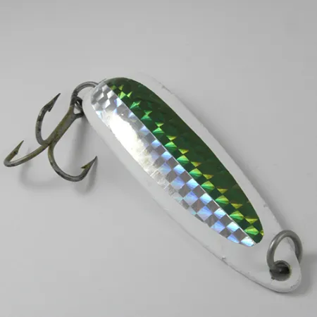 Luhr Jensen Krocodile Die #5 Cuiller, Blanc/Vert/Jaune, 23g, #2955