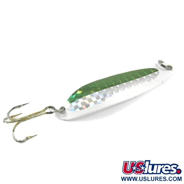 Luhr Jensen Krocodile Die #5 Cuiller, Blanc/Vert/Jaune, 23g, #2955
