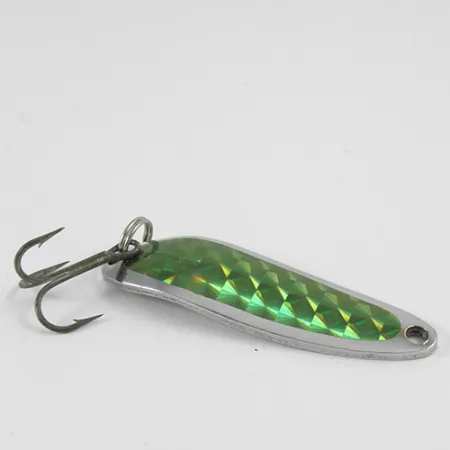 Luhr Jensen Krocodile Die #3 Cuillère, Nickel / Vert, 10g, #2967