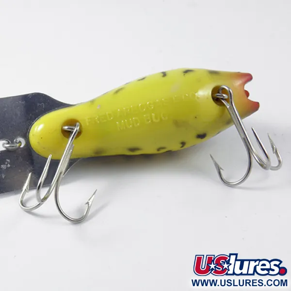 Fred Arbogast Mud Bug Leurre, Jaune / Noir, 14g, Bavette métal, #2985