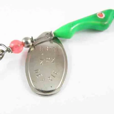 Erie Dearie Walleye Killer Cuiller, Nickel / Vert, 9g, USA, #2991