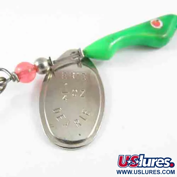 Erie Dearie Walleye Killer Cuiller, Nickel / Vert, 9g, USA, #2991