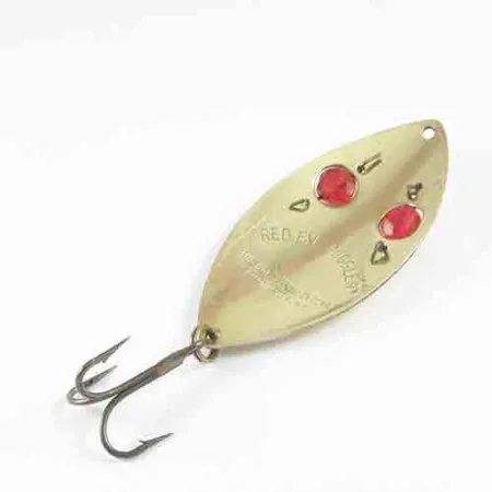 Cuillère Hofschneider Red Eye Wiggler, Laiton, 21g, Yeux Facettés, #2994