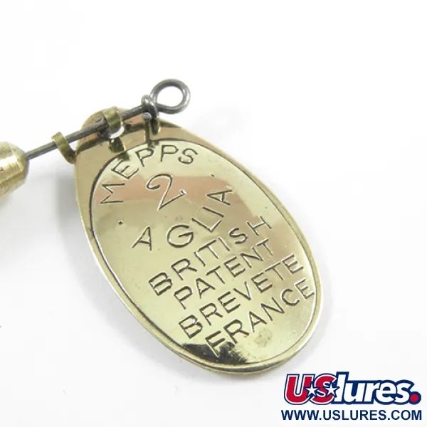 Mepps Aglia 2 Cuiller tournante, Laiton, 4,5g, Style Vintage, #3029