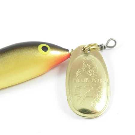 Blue Fox Vibrax Minnow Spin 2 Cuillère, Or, 7g, Palette dorée, #3032